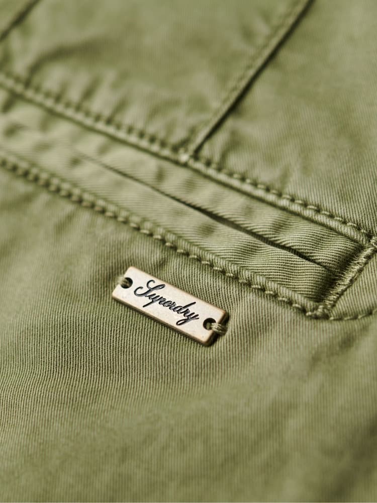 Superdry Green Chino Hot Shorts - Image 5 of 5