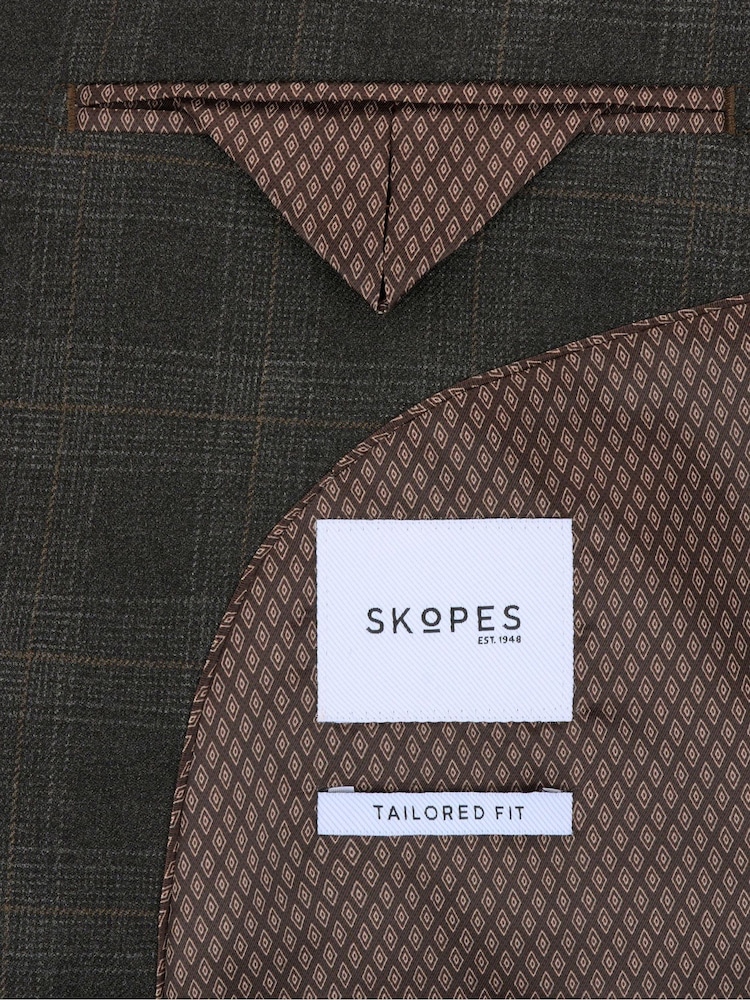 Skopes Grey Leone Check Tailored Fit Suit Jacket - Image 6 of 6 Skopes Grey Leone Check Tailored Fit Suit Jacket - Image 6 of 6