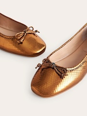 Boden Brown Kitty Flexi Sole Ballet Pumps - Image 3 of 4