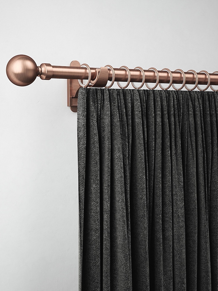 Antique Copper 10 Pack 28mm Diameter Metal Curtain Pole Rings - Image 1 of 4