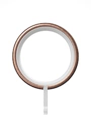 Antique Copper 10 Pack 28mm Diameter Metal Curtain Pole Rings - Image 4 of 4