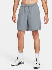 Nike Grey Dri-FIT Form 7 inch Unlined Training Shorts - Image 1 of 11
