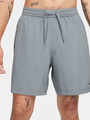 Nike Grey Dri-FIT Form 7 inch Unlined Training Shorts - Image 3 of 11