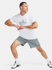 Nike Grey Dri-FIT Form 7 inch Unlined Training Shorts - Image 7 of 11