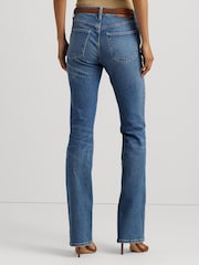 Lauren Ralph Lauren Dark Blue Wash High Rise Boot Jeans - Image 3 of 8