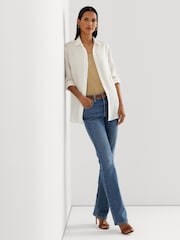 Lauren Ralph Lauren Dark Blue Wash High Rise Boot Jeans - Image 6 of 8
