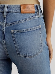 Lauren Ralph Lauren Dark Blue Wash High Rise Boot Jeans - Image 7 of 8