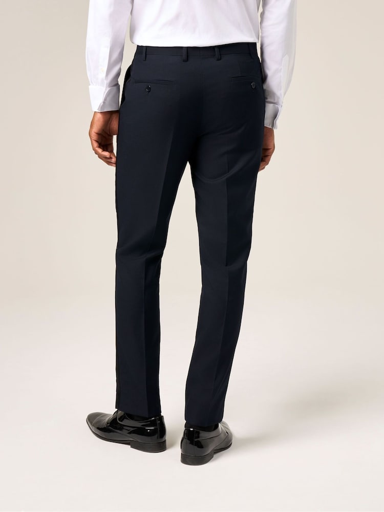 Skopes Blue Tapered Fit Sinatra Dinner Suit Trousers - Image 2 of 4