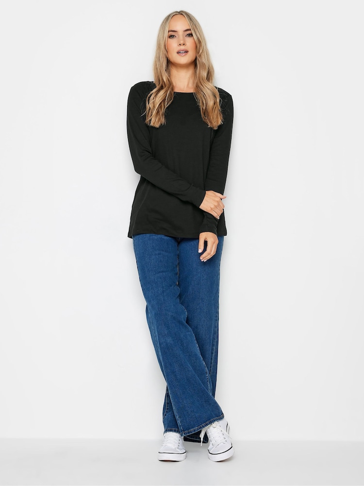 Long Tall Sally White 100% Cotton Crew Neck T-Shirts 2 Pack - Image 4 of 4