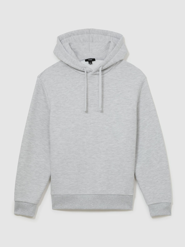 Reiss Grey Watts Heavyweight Cotton-Blend Relaxed-Fit Hoodie - Image 2 of 7