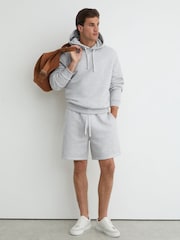 Reiss Grey Watts Heavyweight Cotton-Blend Relaxed-Fit Hoodie - Image 4 of 7