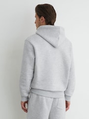 Reiss Grey Watts Heavyweight Cotton-Blend Relaxed-Fit Hoodie - Image 5 of 7
