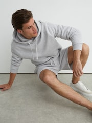 Reiss Grey Watts Heavyweight Cotton-Blend Relaxed-Fit Hoodie - Image 6 of 7
