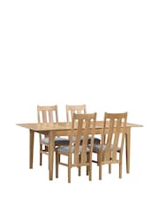 Julian Bowen Oak Cotswold Extending Dining Table - Image 3 of 8
