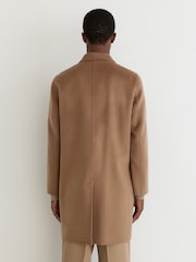 Reiss Camel Brown Dusk Wool-Blend Double-Breasted Epsom Overcoat - Image 5 of 8