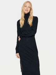 Saint Tropez Blue Mila Rollneck Knitted Midi Dress - Image 1 of 5