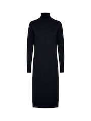 Saint Tropez Blue Mila Rollneck Knitted Midi Dress - Image 4 of 5