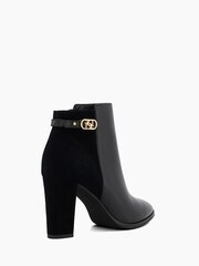 Dune London Black Almond Toe Olia Buckle Low Boots - Image 3 of 5