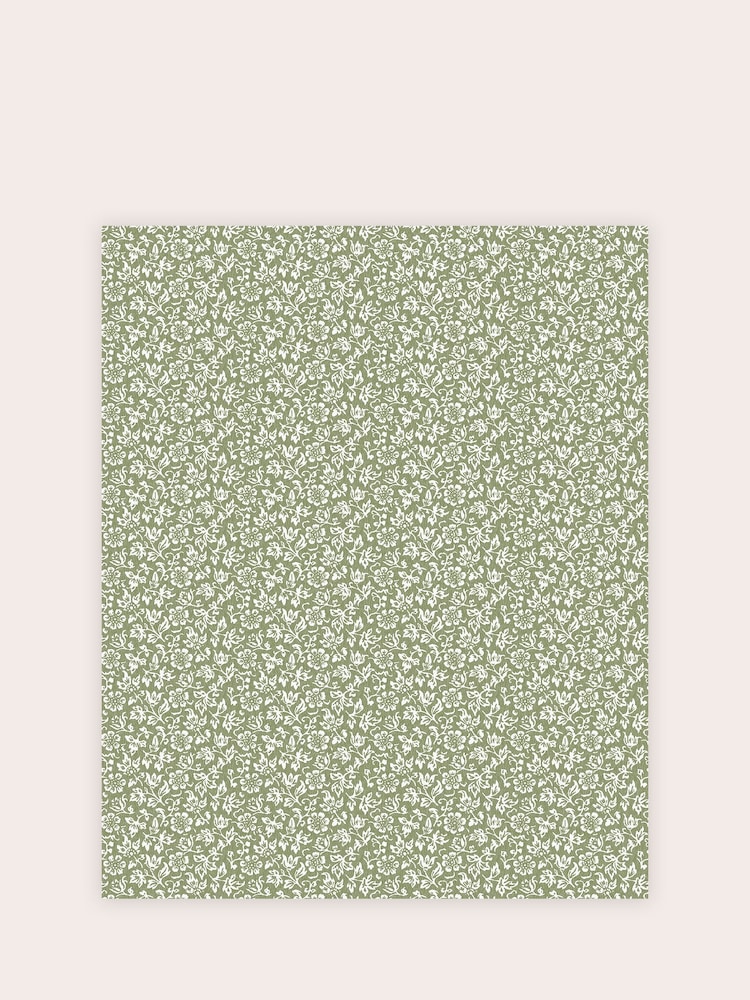 Laura Ashley Moss Green Sweet Alyssum 10M Wallpaper - Image 2 of 4