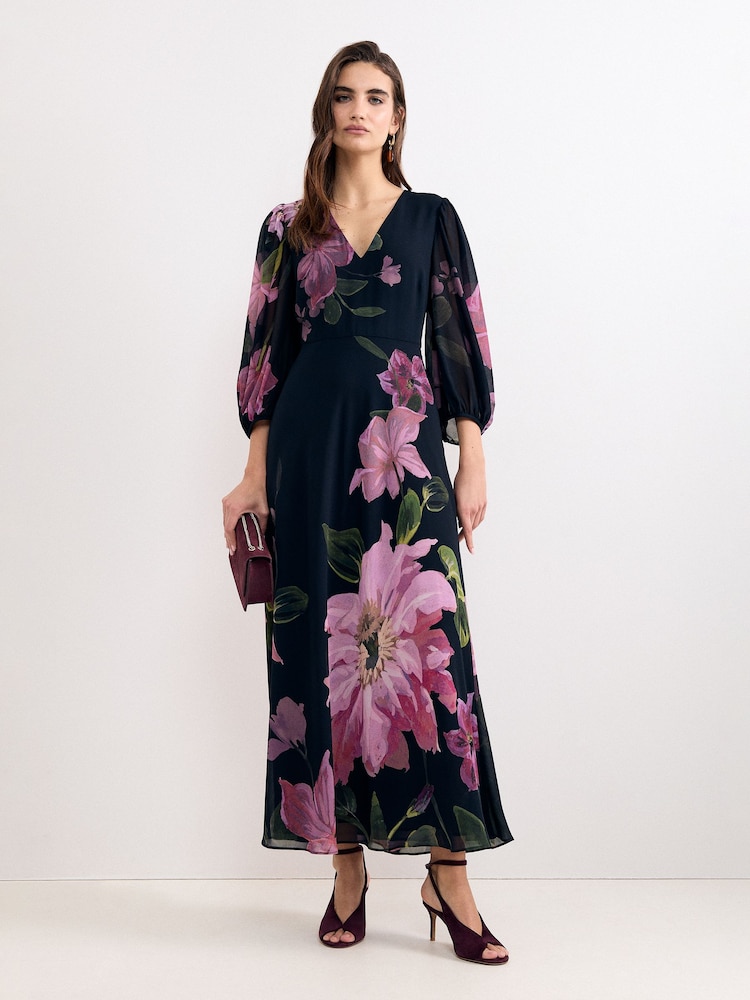 Phase Eight Blue Betty Floral Maxi Dress - Image 1 of 7 Phase Eight Blue Betty Floral Maxi Dress - Image 1 of 7