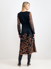 Phase Eight Black Arema Print Dress - Image 2 of 6