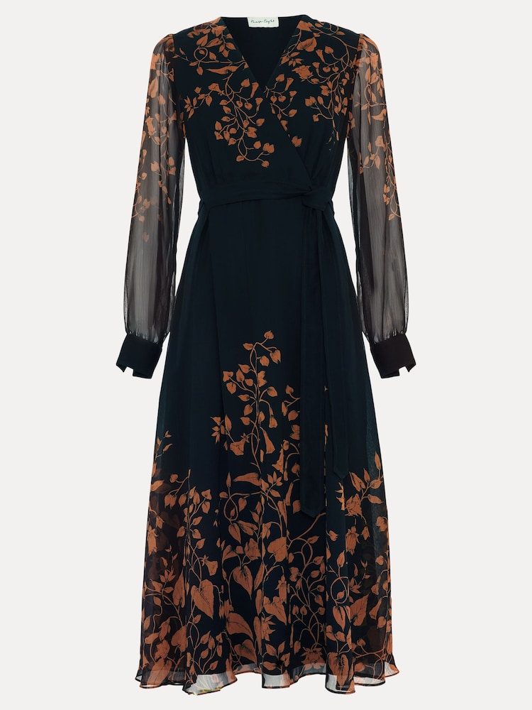 Phase Eight Black Arema Print Dress - Image 6 of 6 Phase Eight Black Arema Print Dress - Image 6 of 6