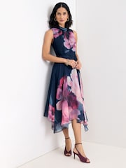 Phase Eight Blue Lucinda Midi Dress - Image 1 of 7