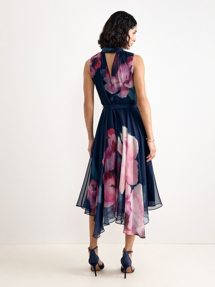 Phase Eight Blue Lucinda Midi Dress - Image 2 of 7 Phase Eight Blue Lucinda Midi Dress - Image 2 of 7