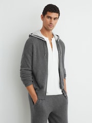Reiss Thomas Cashmere қоспасынан жасалған контраст қосылған Худи - 7суретінің 1 суреті
