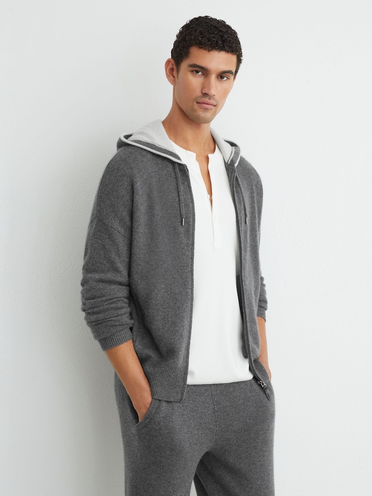 Reiss Thomas Cashmere қоспасынан жасалған контраст қосылған Худи - 7суретінің 1 суреті Reiss Thomas Cashmere қоспасынан жасалған контраст қосылған Худи - 7суретінің 1 суреті