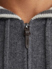 Reiss Thomas Cashmere қоспасынан жасалған контраст қосылған Худи - 7суретінің 5 суреті