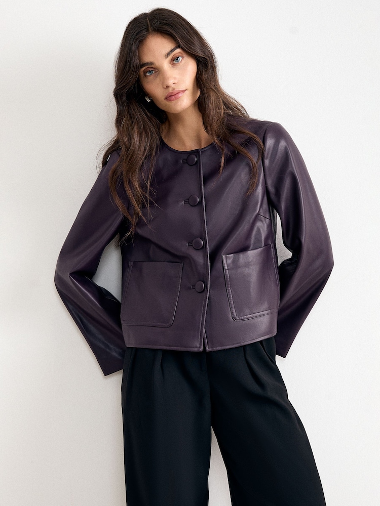 Phase Eight Malina PU Jacket - Obrázek 1 z 7