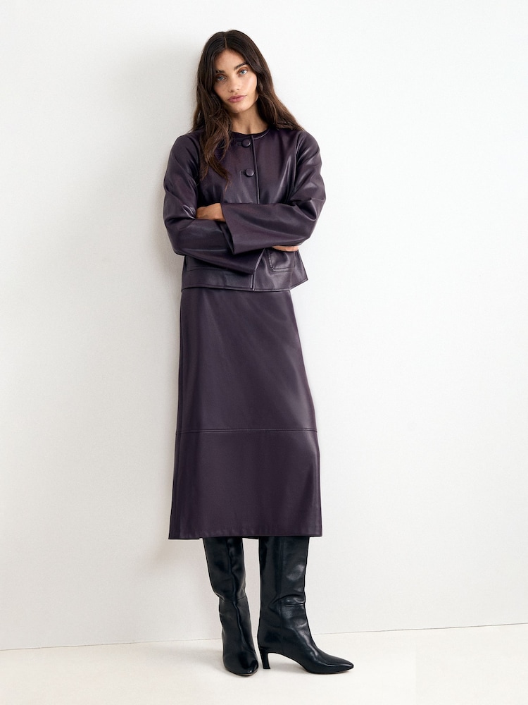 Phase Eight Malina PU Jacket - Obrázek 7 z 7