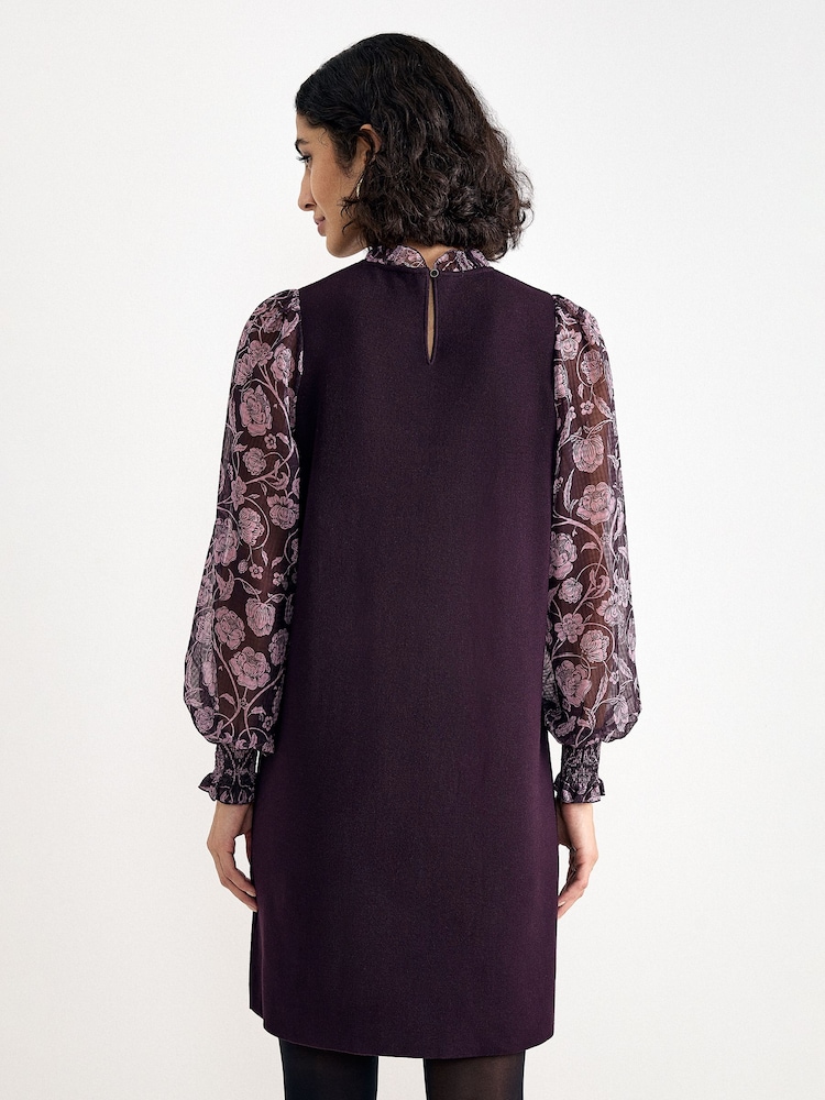 Phase Eight Purple Giselle Knit Dress - Image 2 of 5