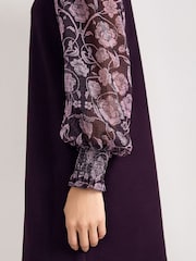 Phase Eight Purple Giselle Knit Dress - Image 5 of 5
