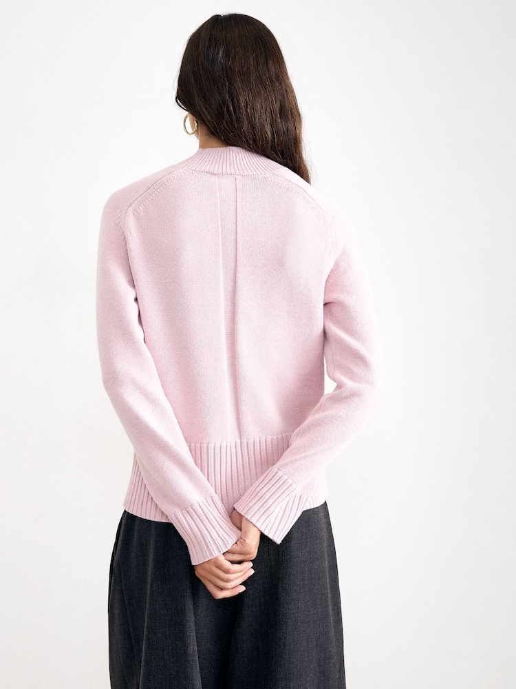Phase Eight Pink Marika Saddle Knit Jumper - Image 2 of 7