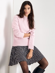 Phase Eight Pink Marika Saddle Knit Jumper - Image 6 of 7