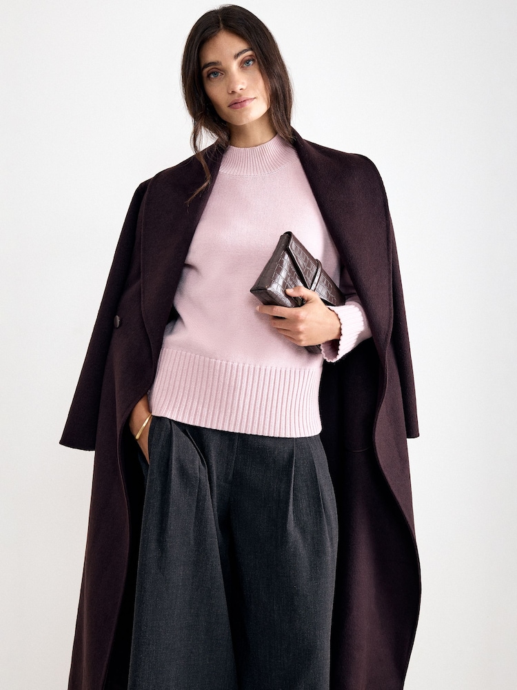 Phase Eight Pink Marika Saddle Knit Jumper - Image 7 of 7