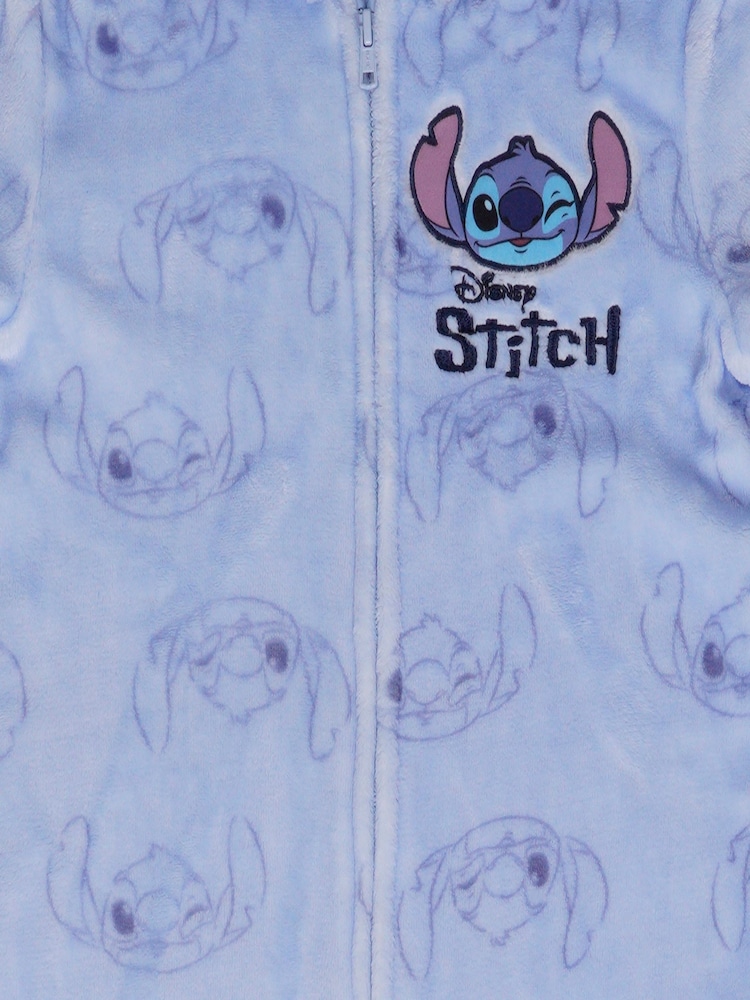 Brand Threads Blue Disney Stitch Girls Hooded All-In-One - Image 3 of 4