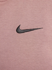 Nike Brown Oversized Mini Phoenix Fleece Swoosh Full Zip Hoodie - Image 11 of 12
