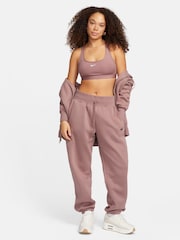 Nike Brown Oversized Mini Phoenix Fleece Swoosh Full Zip Hoodie - Image 5 of 12