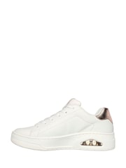 Skechers White Chrome Womens Uno Court Trainers - Image 3 of 6