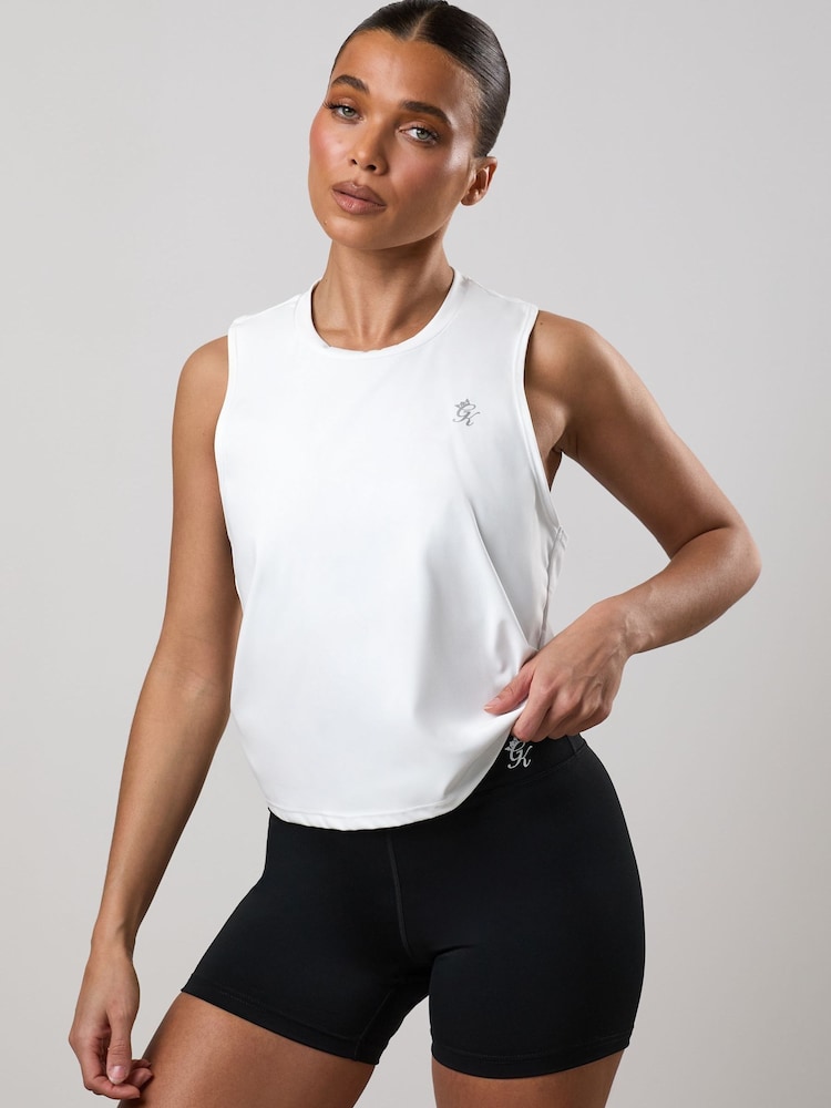 Gym King White 365 Lightweight Vest - Image 3 of 3 Gym King White 365 Lightweight Vest - Image 3 of 3