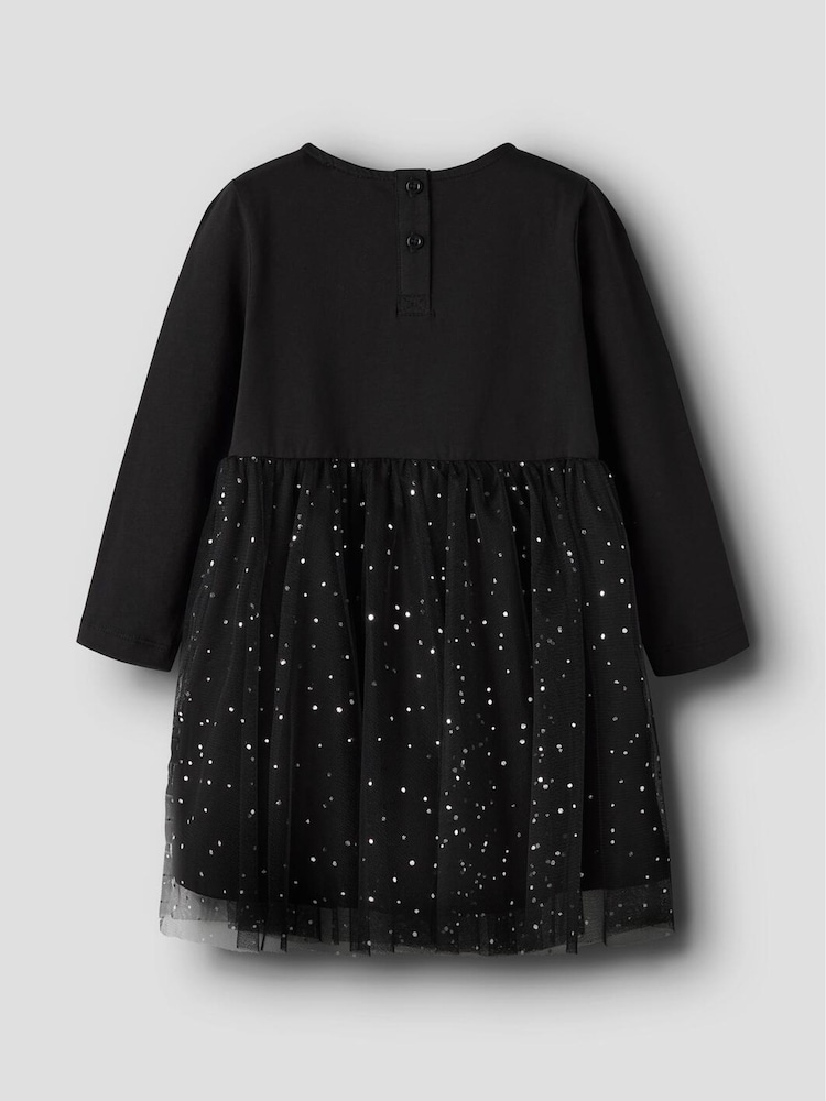 Name It Black Halloween Tulle Skirt Long Sleeve Dress - Image 4 of 4