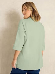 Evans Green Pintuck Henley Top - Image 3 of 6