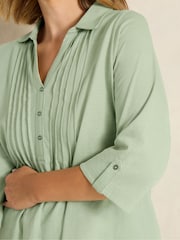 Evans Green Pintuck Henley Top - Image 4 of 6