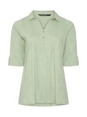 Evans Green Pintuck Henley Top - Image 5 of 6