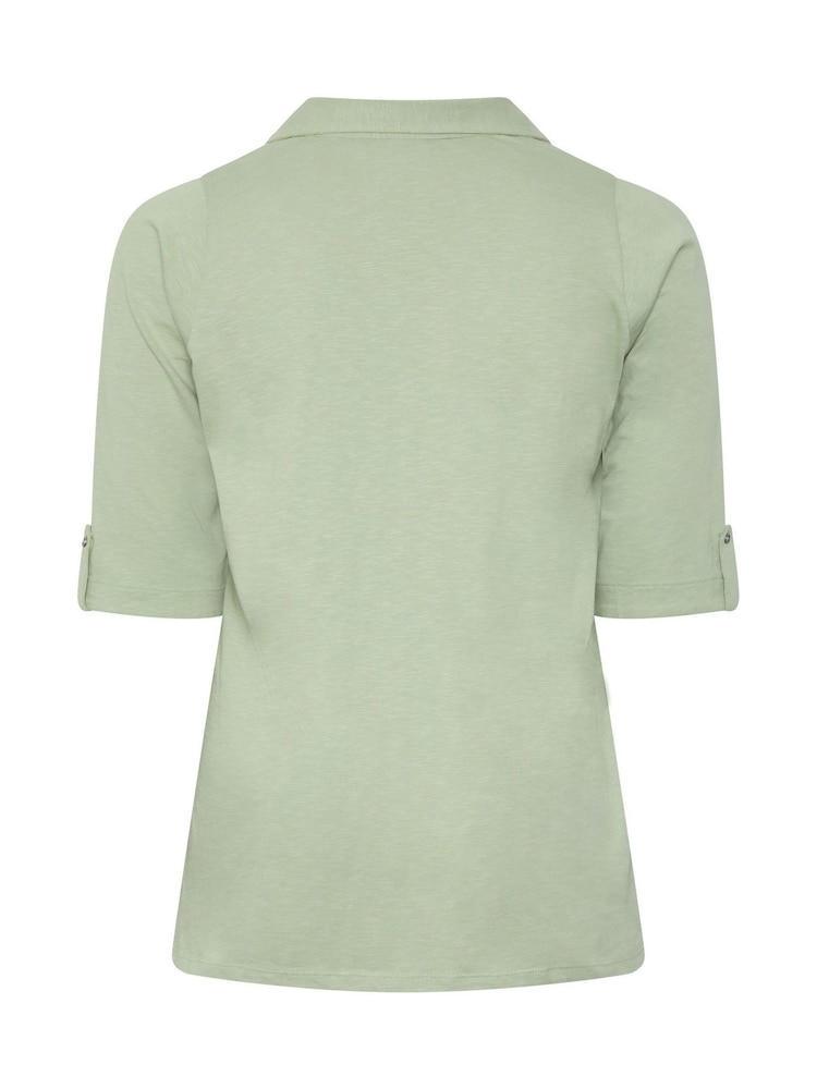 Evans Green Pintuck Henley Top - Image 6 of 6 Evans Green Pintuck Henley Top - Image 6 of 6