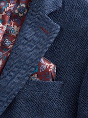 أزرق - تلبيس قياسي - سترة من مزيج الصوف بنمط خيوط نسيج متعاكسة موديل Nova Fides من Signature - صورة 8 من 12