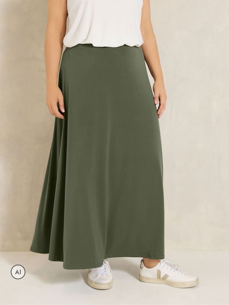 Evans Green Midi Skirt - Image 1 of 6